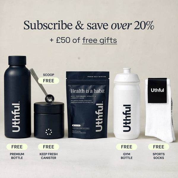 Uthful Premium Daily Blend Subscription Package with Free Gifts worth over £50